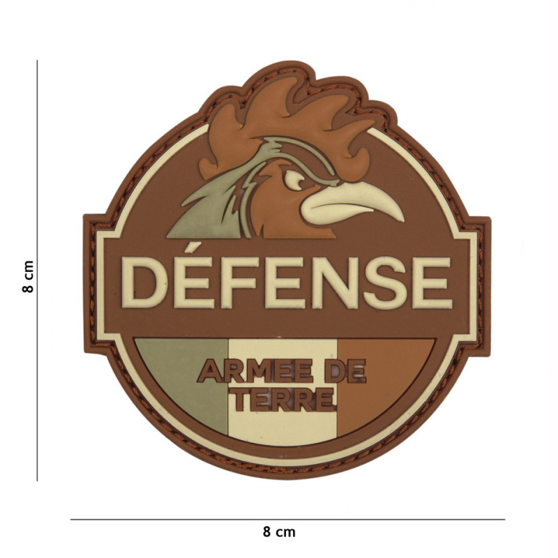 Patch 3D PVC Defense Armee de Terre brown