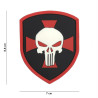 Patch 3D PVC Shield Punisher cross red