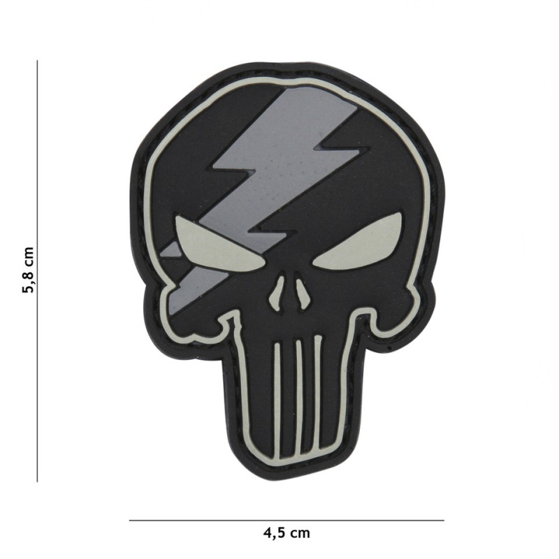 Patch 3D PVC Punisher thunder grey