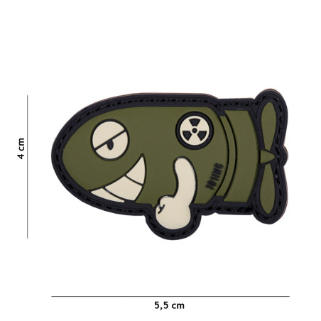 Patch 3D PVC Funny torpedo green
