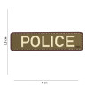 Patch 3D PVC Police green/brown