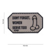 Patch 3D PVC Don't forget Women grey