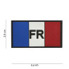 Patch 3D PVC : France. Bleu/Blanc/Rouge