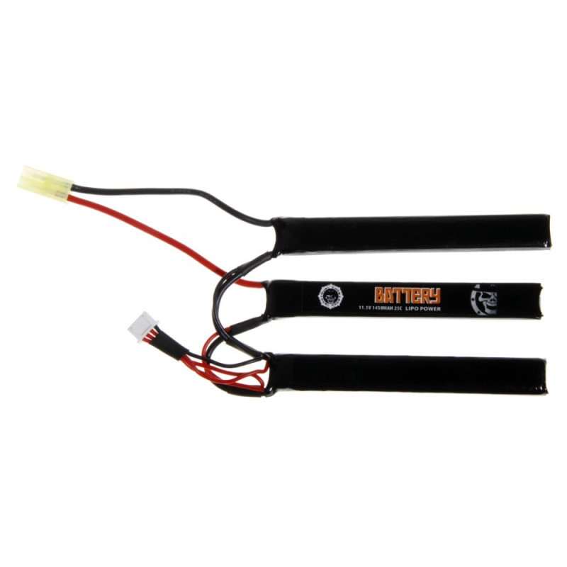 BATTERIE LIPO 11.1V 1450 MAH 25C DUEL CODE