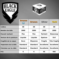 Carton de 2000 billes Paintball C68 Bronze