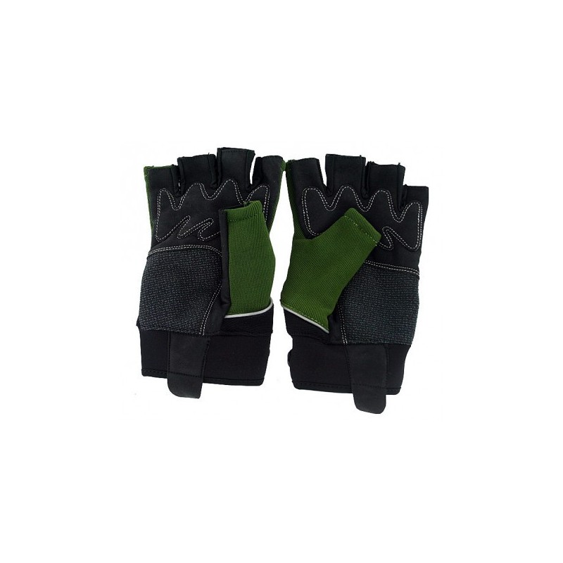 Mitaines Paintball Airsoft Extérieur - Gants Demi-Doigts Protection Articulations (Taille M)
