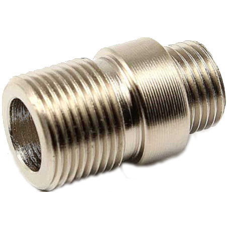 WE pistols silencer adaptor - short, stainless steel