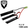 1300mah 11.1V 3 pcs type lipo battery
