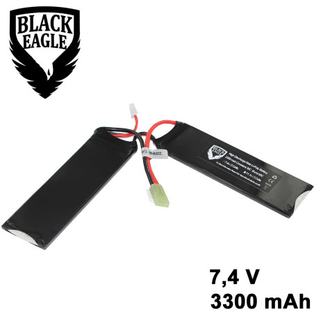 3300mah 7.4V 30C lipo battery nunchuck type with Small tamiya