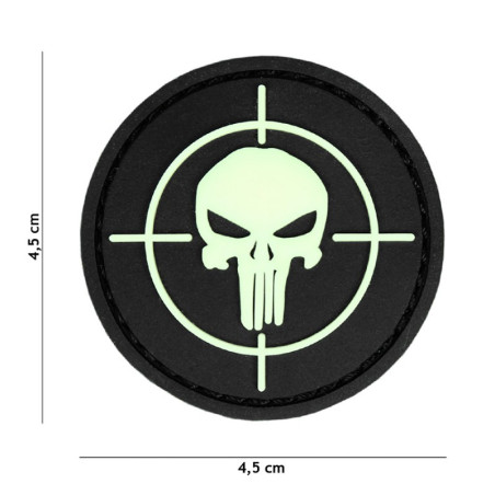Patch 3D PVC Punisher sight glow in the dark 20026