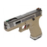 R17 (G001WET-8) Gen4 T8, metal slide, silver barrel, GBB, TAN