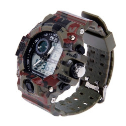 Montre tactique camouflage homme - Résistante, étanche et multifonction pour l'airsoft et les sports extérieurs