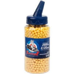 Airsoft BBs 0.12g SPITFIRE – 2000 Yellow BBs Bottle for Low Power Replicas