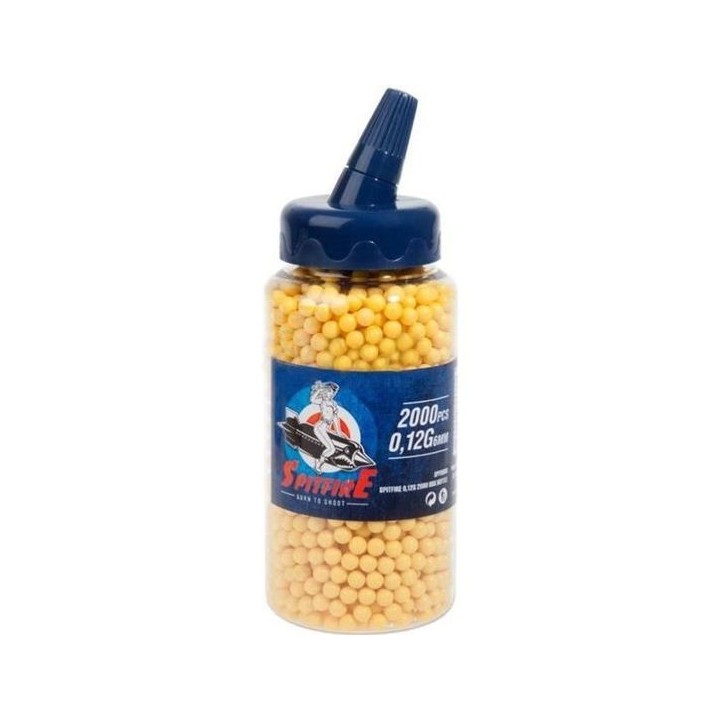 Lightweight Airsoft BBs 0.12g SPITFIRE – 2000 Yellow BBs for Beginners