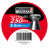 Plombs plats SWISS ARMS de 5,5mm cal.22 Haute Qualité (250pcs) /C5-100