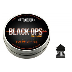 Boîte de 500 plombs Black Ops Sharp à tête pointure cal. 4,5 mm Plombs Black Ops