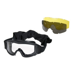 Lunettes de protection anti-buée noires 3 verres