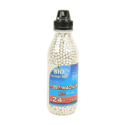 Billes 357 Magnum 100% BIO Blanche 0,24gr en bouteille de 2800BB's
