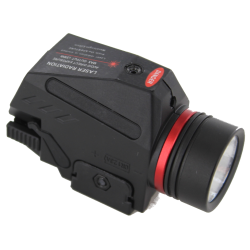 Flashlight with laser