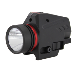Flashlight with laser