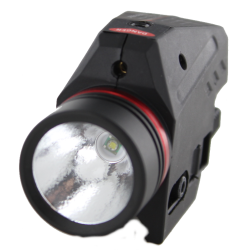 Flashlight with laser