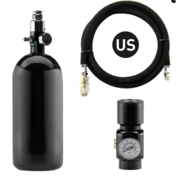 Pack Complet US bouteille 0,8L + preset + régulateur HPA + ligne renforcée US