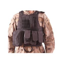 GILET PLATE CARRIER NOIR DELTA TACTICS V07