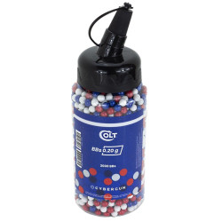 Billes COLT 0,20 g Bleu Blanc Rouge en bouteille 2000 Bbs