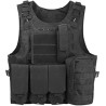 Gilet Tactique Multi Poches Noir DELTA TACTIC