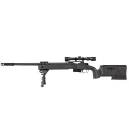 SA-S03 CORE™ Sniper Rifle Replique Airsoft avec lunette et bipied – Noir