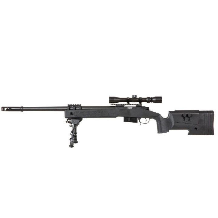 SA-S03 CORE™ Sniper Rifle Replique Airsoft avec lunette et bipied – Noir