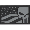 PATCH 3D PVC PUNISHER USA FLAG GREY 8083