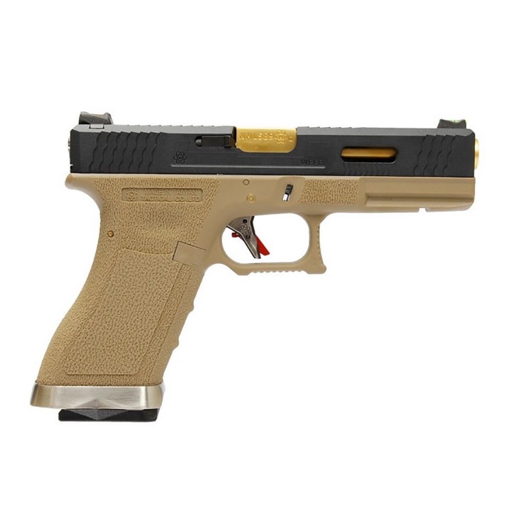 Pistolet airsoft GBB custom WE R17 T6 type Glock 17