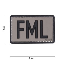 PATCH 3D PVC FML grey