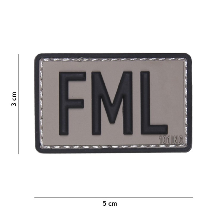PATCH 3D PVC FML grey