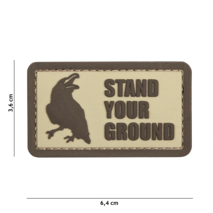 PATCH 3D PVC STAND YOUR GROUND beige