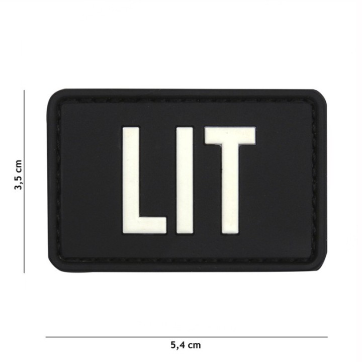 PATCH 3D PVC LIT noir