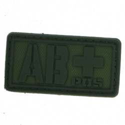 Patch PVC groupe sanguin AB+ olive