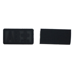 Patch PVC groupe sanguin AB+ noir