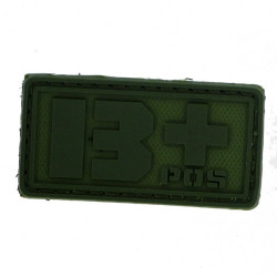 Patch PVC groupe sanguin B+ olive