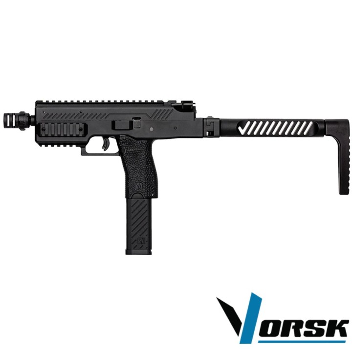 VMP-1 Black Airsoft Submachine Gun 0.95J - VORSK Gas Replica