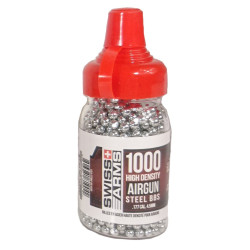 Biberon 1000 billes acier 4,5 mm Swiss Arms 88100 calibre .177 pour tir de loisir airgun