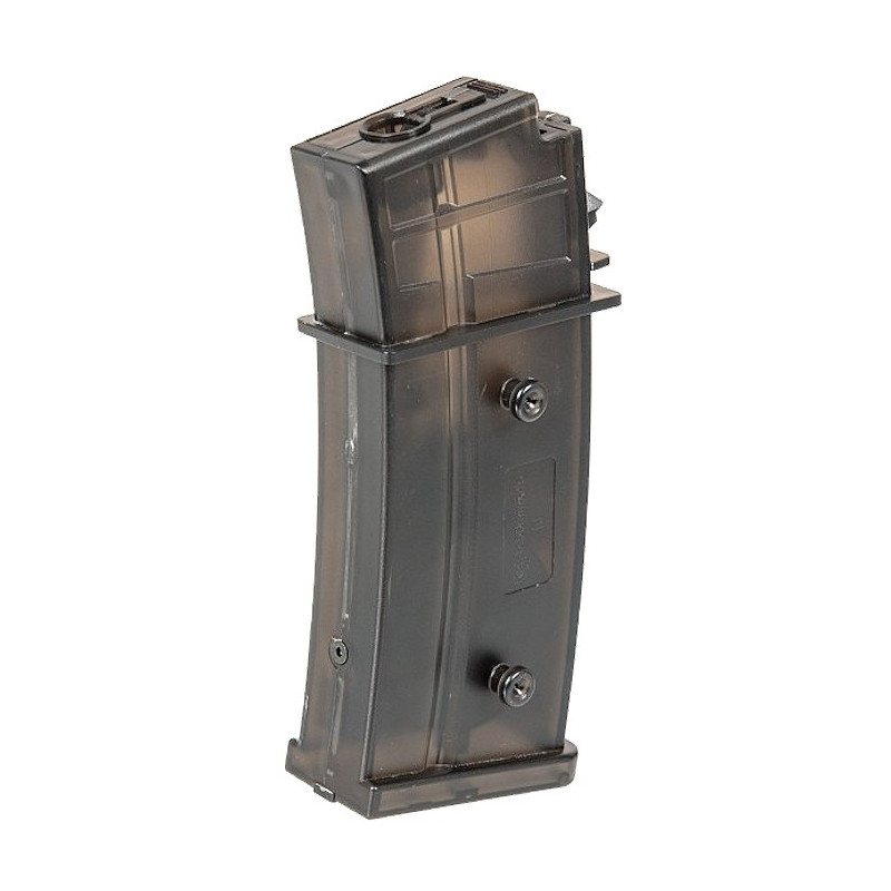 Chargeur hi-cap de 300 billes pour répliques G36 - smoke