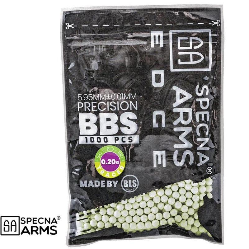 0.20g Specna Arms EDGE Tracer Precision BBs - 1kg - Green