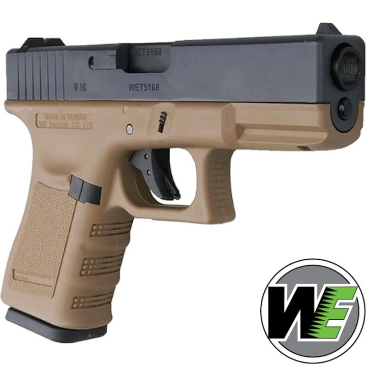 Airsoft Pistol GBB WE R19 Gen3 tan - Replica G19 gas blowback