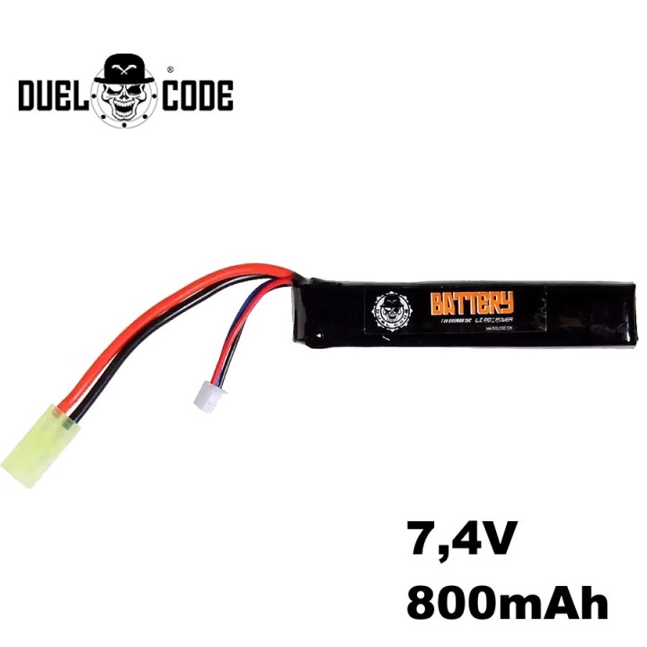 7.4V 800mAh Li-Po battery for Airsoft AEG - Duel Code
