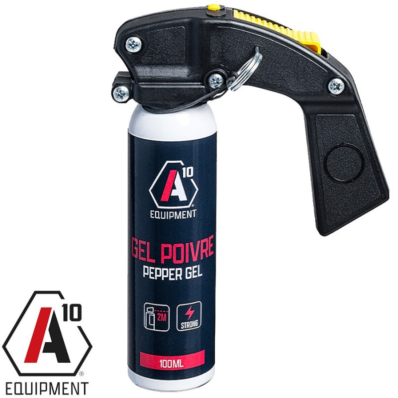 Aérosol de défense SÉCU-ONE gel poivre 100 ml avec poignée