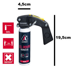 Aérosol de défense SÉCU-ONE gel poivre 100 ml avec poignée