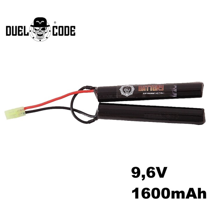 Airsoft battery NiMH 1600mAh 9.6V Mini Tamiya | Autonomy and power for AEG