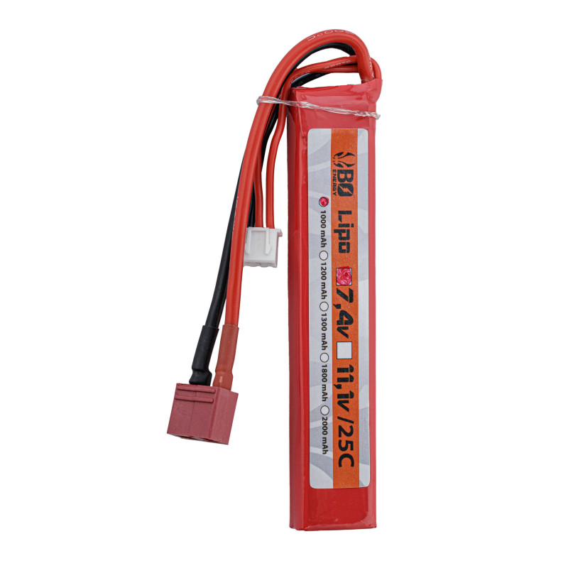 1 stick batterie Lipo 2S 7.4V 1000mAh 25C